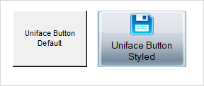 Uniface buttons, default appearance and styled