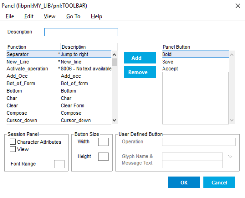 Panel editor 