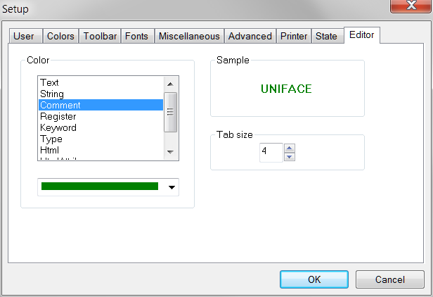 Uniface Setup Utility