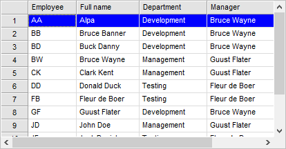 Grid widget at runtime