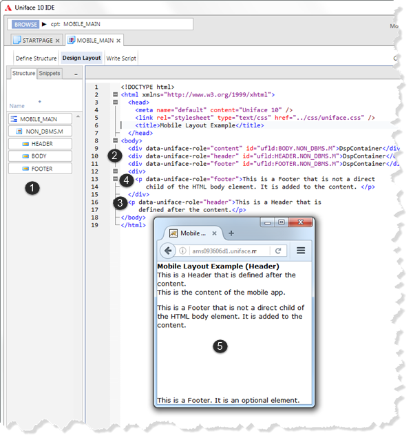 DSP in the Development Environment, also showing the runtime result in a
    browser.