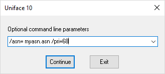 Command line dialog