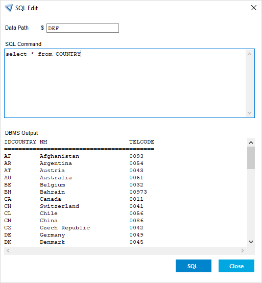 SQL Workbench